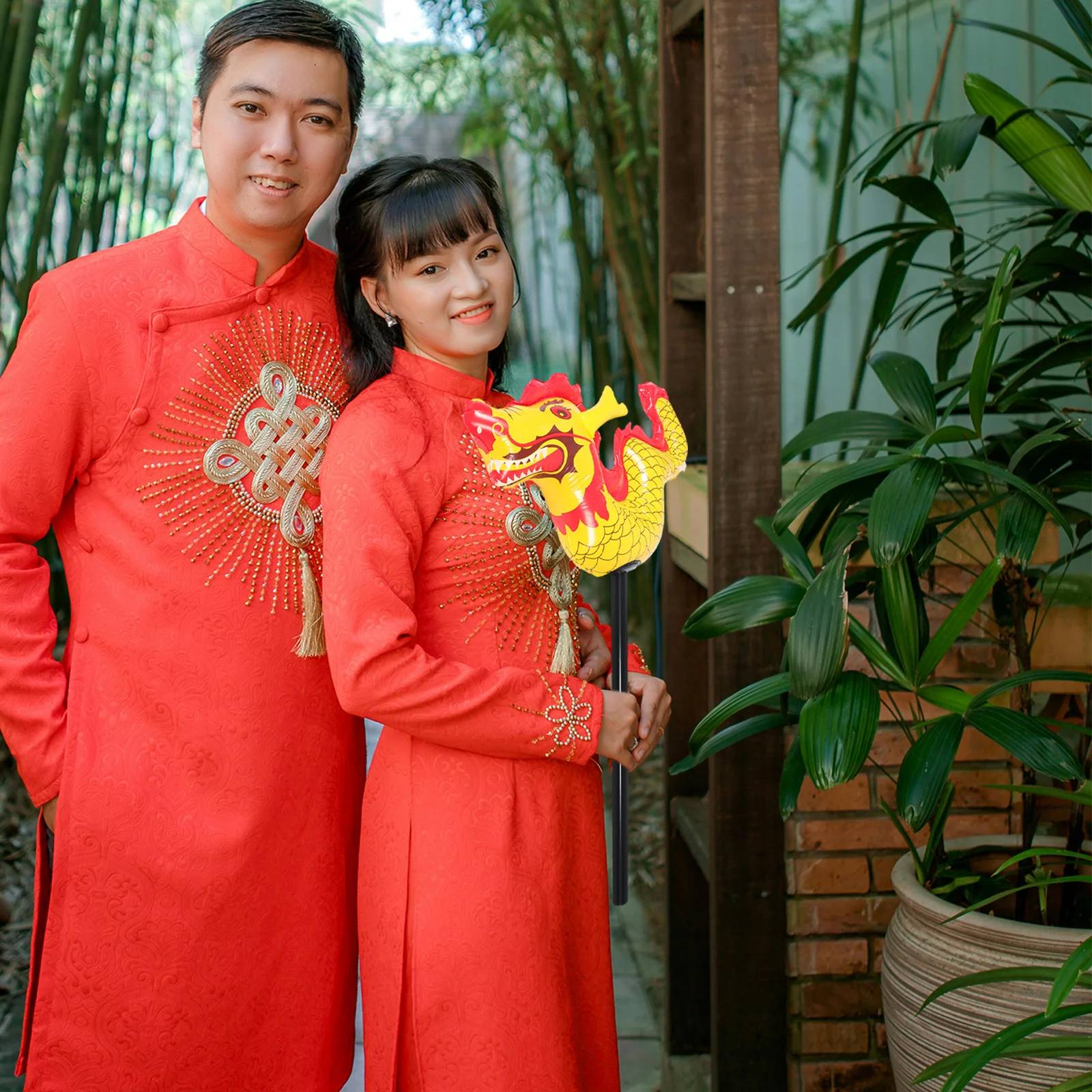 Décor gonflable de l'année du Dragon chinois, 3 pièces, fournitures de fête lunaire, décorations de Festival, ballon Dragon de dessin animé pour la famille