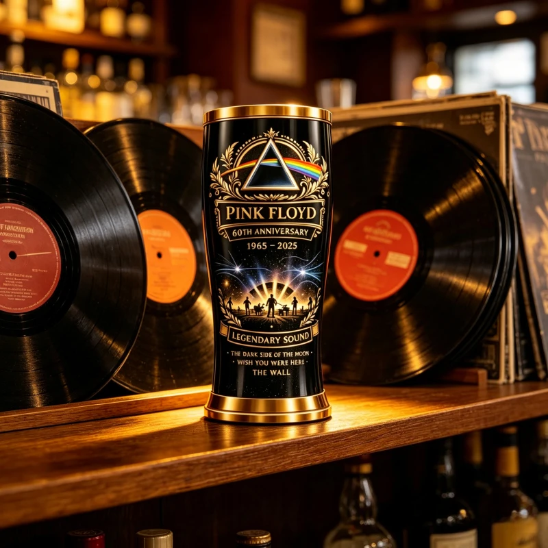 Pink Floyd 60th Anniversary Limited Edition Beer Mug, Dark Side of the Moon Collection Peripheral