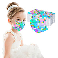 Kids Children's Mask Disposable Face Mask Industrial 3Ply Ear Loop 50PCS Mask Christmas Party Decorations Boys and Girls