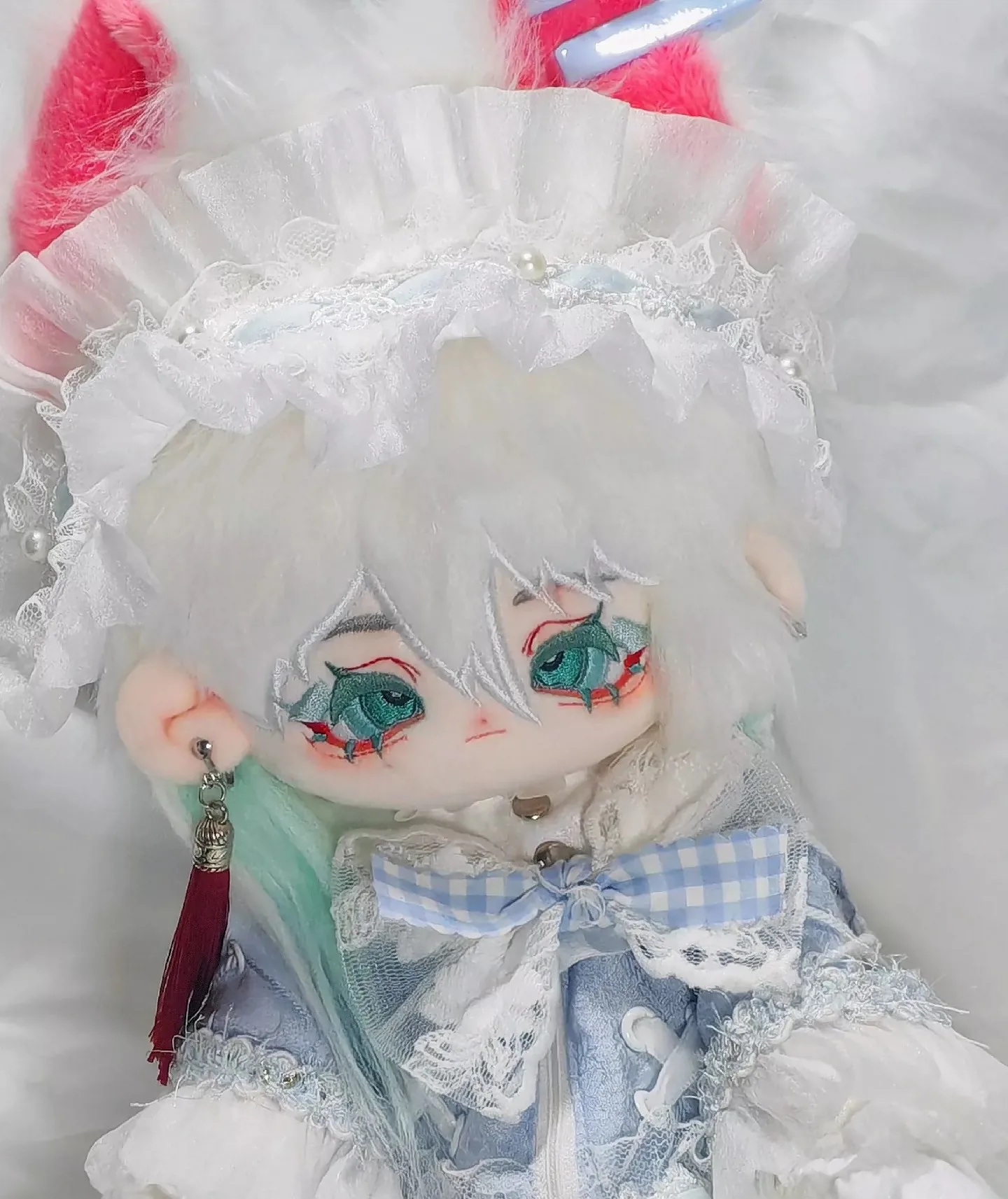 Anime No attributes Monster cha bai  Tail Animals Stuffed 30cm Long Legs Plushie Cotton Plush Doll Body Anime Figure Toy For Kid