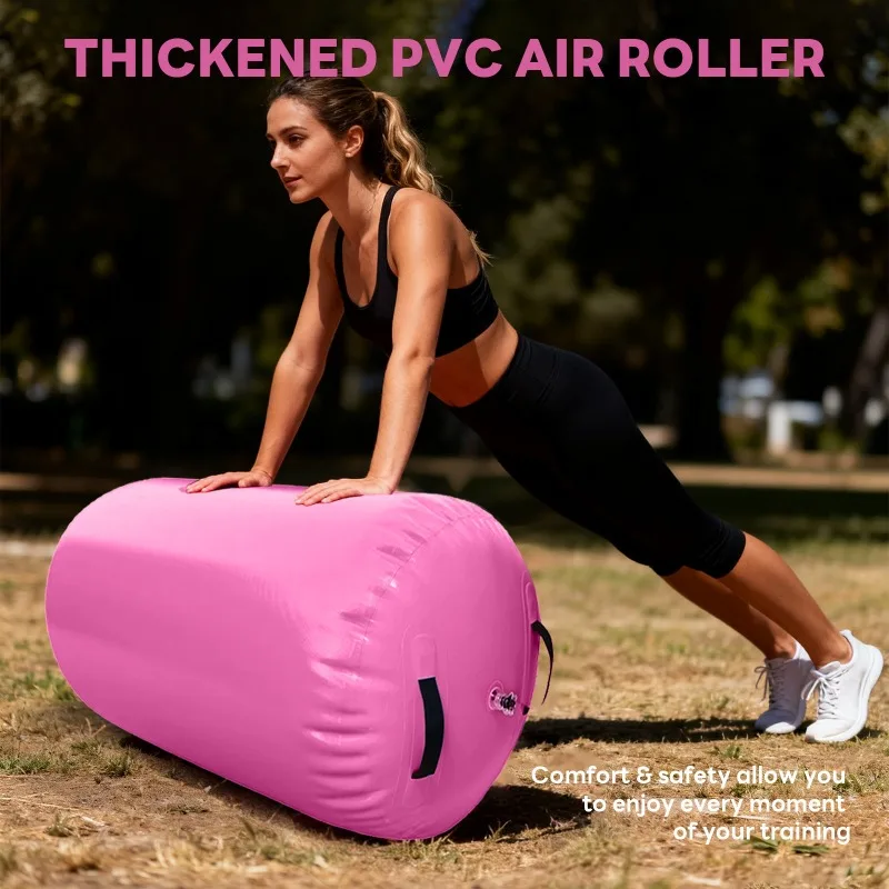 Inflatable Gymnastics Air Roller Tumbling Barrel Back Flip Training Air Tube For Yoga And Gym Exercise