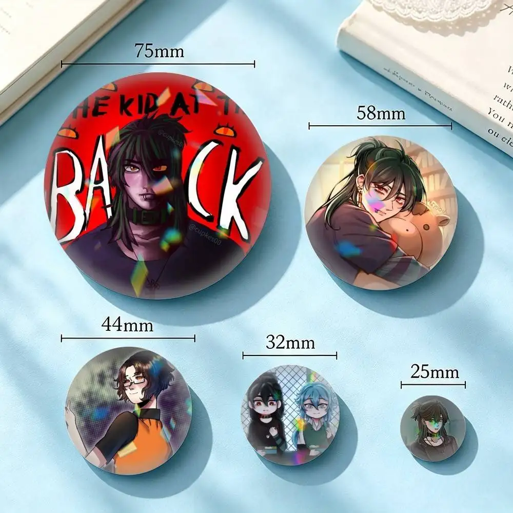 The K-Kid at The Back Sol 25 32 44 58 75mm Badges Personalized Round Brooches Pins Accessory Gift