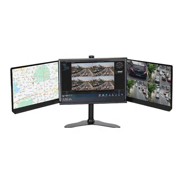 Industrial Portable Dual Triple Screen Laptop Monitor External Host Screen 1080 17.3 Inch Pure Flat 180 Degrees Seamless Docking