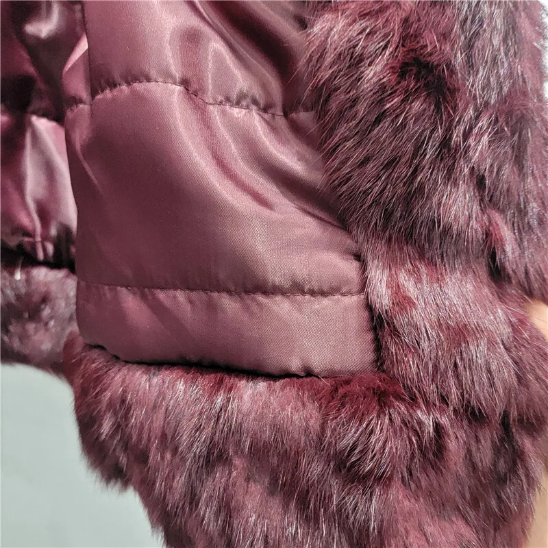 ANJY 2025 Winter New Women's Fashion Color-Block Patchwork Thickened Warm Fleece-Lined Padded Coat Versatile Loose Jacket A15832