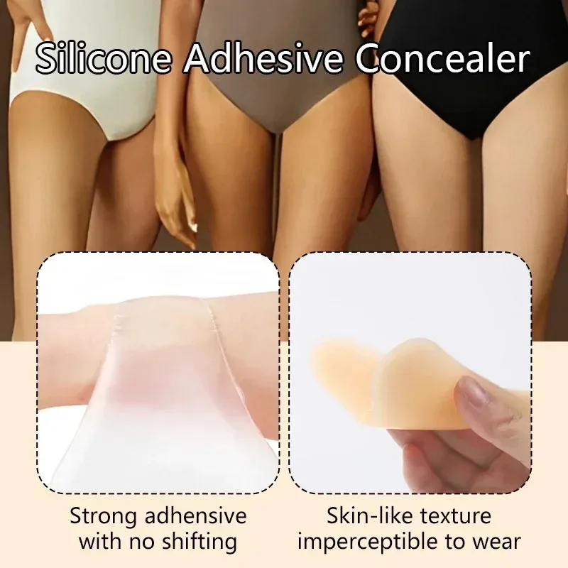 Private Parts Swimming Pad Women Seamless Silicone Protector Stickers For Yoga And Bikini Swimming Supplies Invisible Parts
