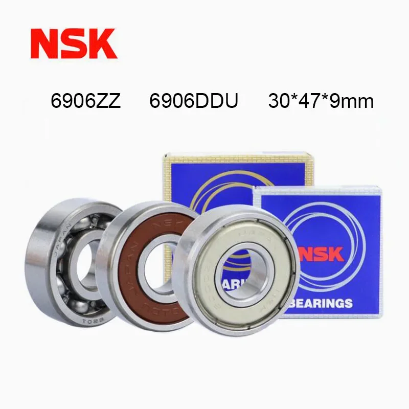 Подшипник NSK 6906ZZ 6906DDU, 2 шт., 30*47*9 мм, фоторадиальный шарикоподшипник 6906ZZ 2RS 6906-2RS, металлическая резиновая Герметичная крышка