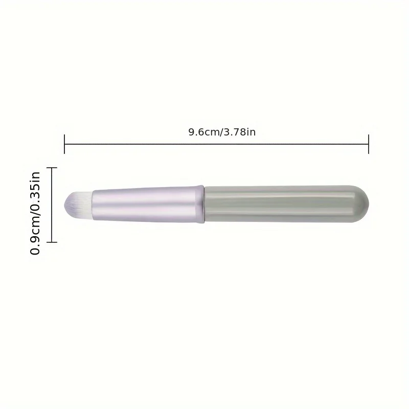 캡이 있는 전문적인 둥근 끝 립 브러쉬, 휴대용, 모든 피부 타입에 적합하며 립스틱, 컨실러를 바를 수 있습니다.