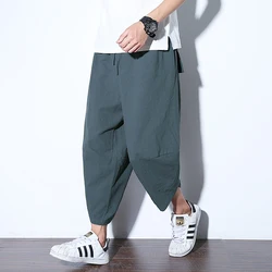 2026 New Casual Shorts Man Solid Harem Men's Summer Shorts Knee-length Short Pants For Men Bermuda Shorts Men's Summer Breeches