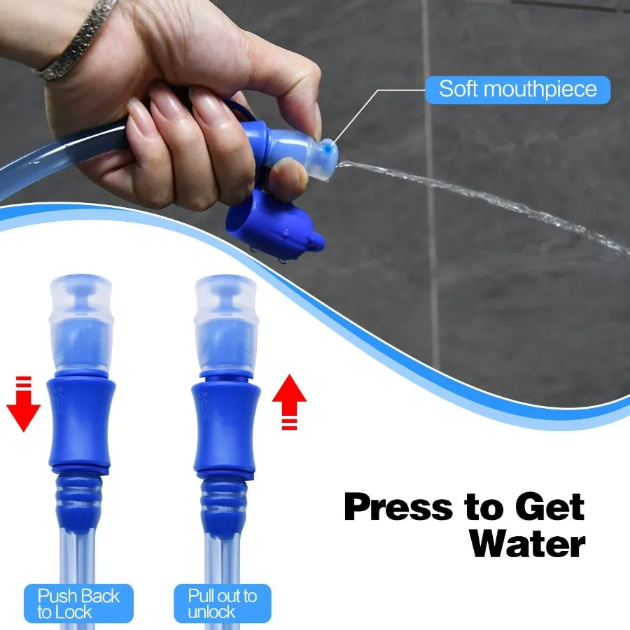 1.5L 2L 2.5L 3L المثانة المائية فتحة كبيرة تخزين المياه حقيبة المثانة لركوب الدراجات التنزه التخييم