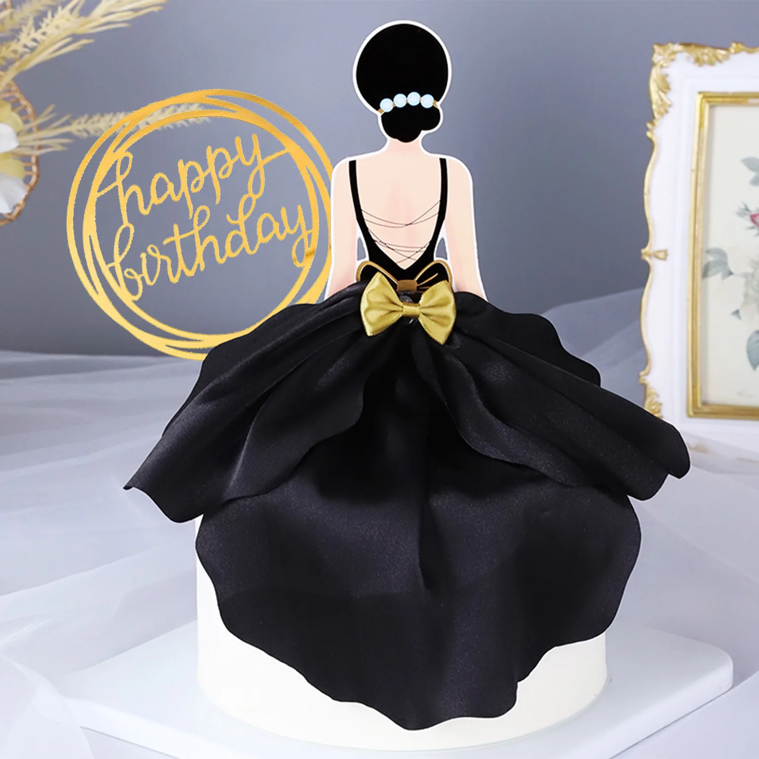 2PCS New Creative Happy Birthday Cake Toppers Back Silk Gauze Dress Happy Cake Girl Birthday Decoration Party Cake Decorating - AliExpress 15 2PCS New Creative Happy Birthday Cake Toppers Back Silk Gauze Dress Happy Cake Girl Birthday Decoration Party Cake Decorating - AliExpress 15