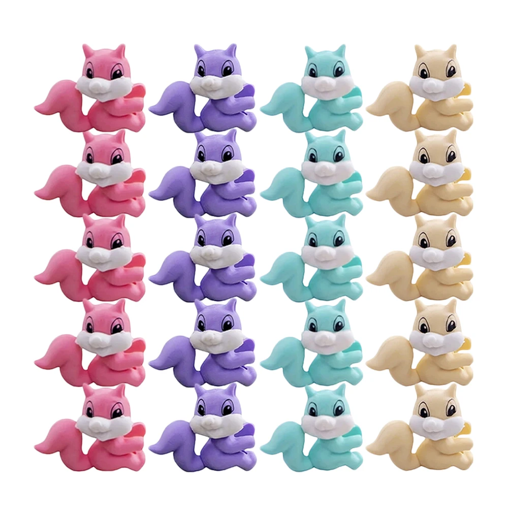 

50 Pcs Squirrel Eraser Erasers Cute Cartoon Animal Plastic for School Student Kids