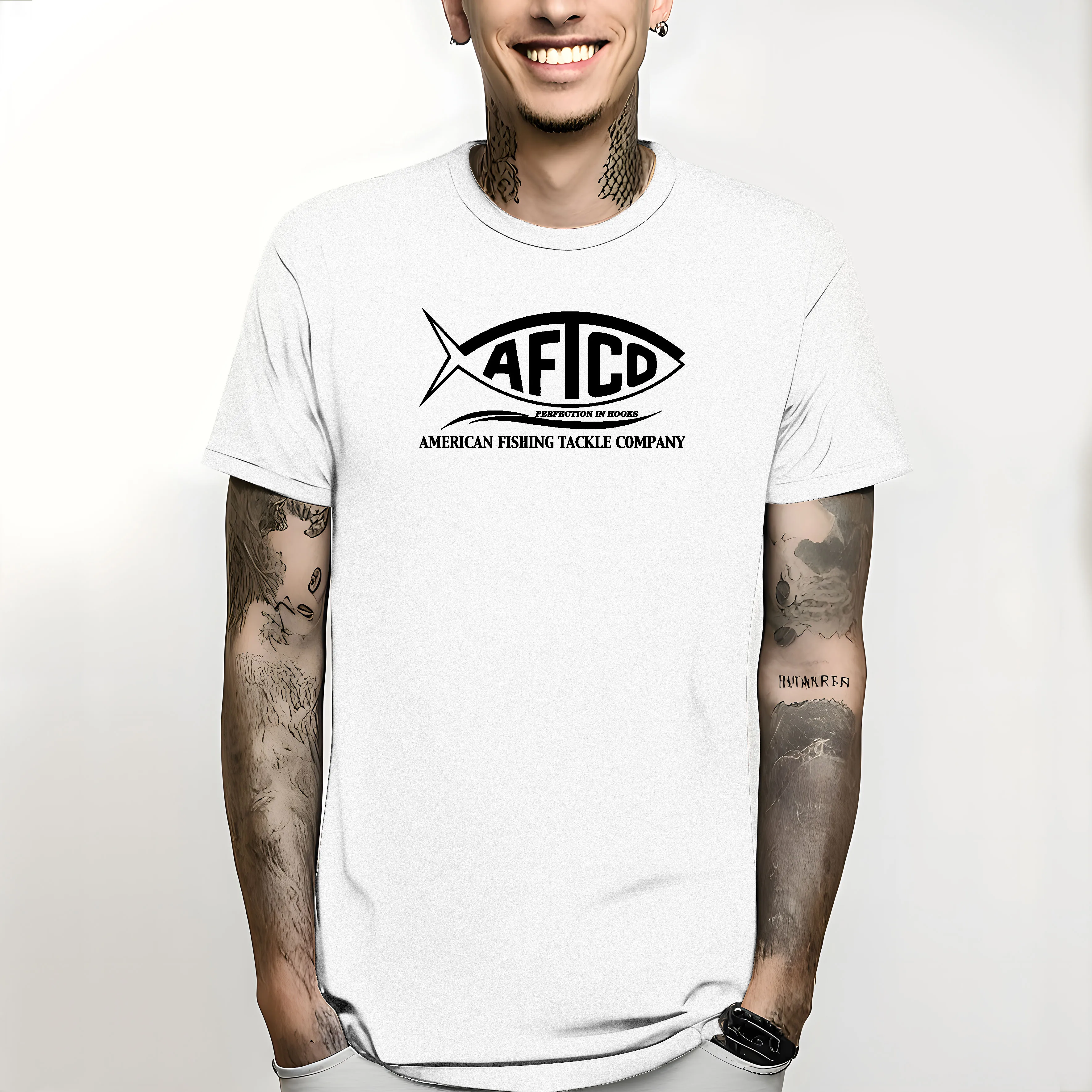 AFTCO - American Fishing Tackle MEN T-SHIRT  fairy grunge wayne  おまんこ ロカビリー  traf official store envio gratis ロカビリー