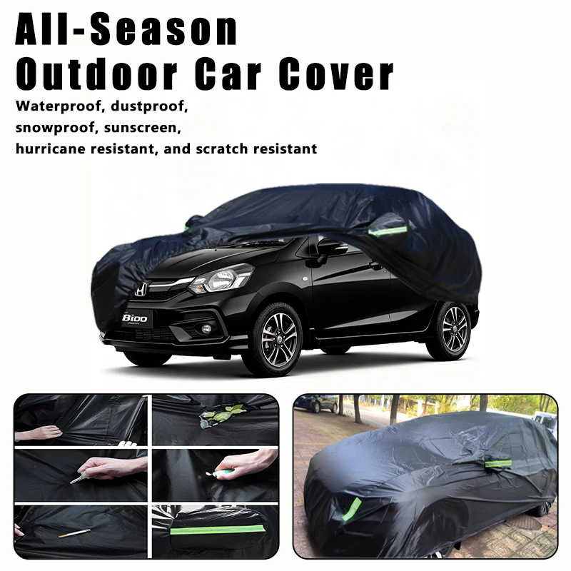 

Car Cover for Honda Brio- Outdoor Full Body Protection, Waterproof Dustproof Heat-Resistant, All-Season Use Exterior Accessories