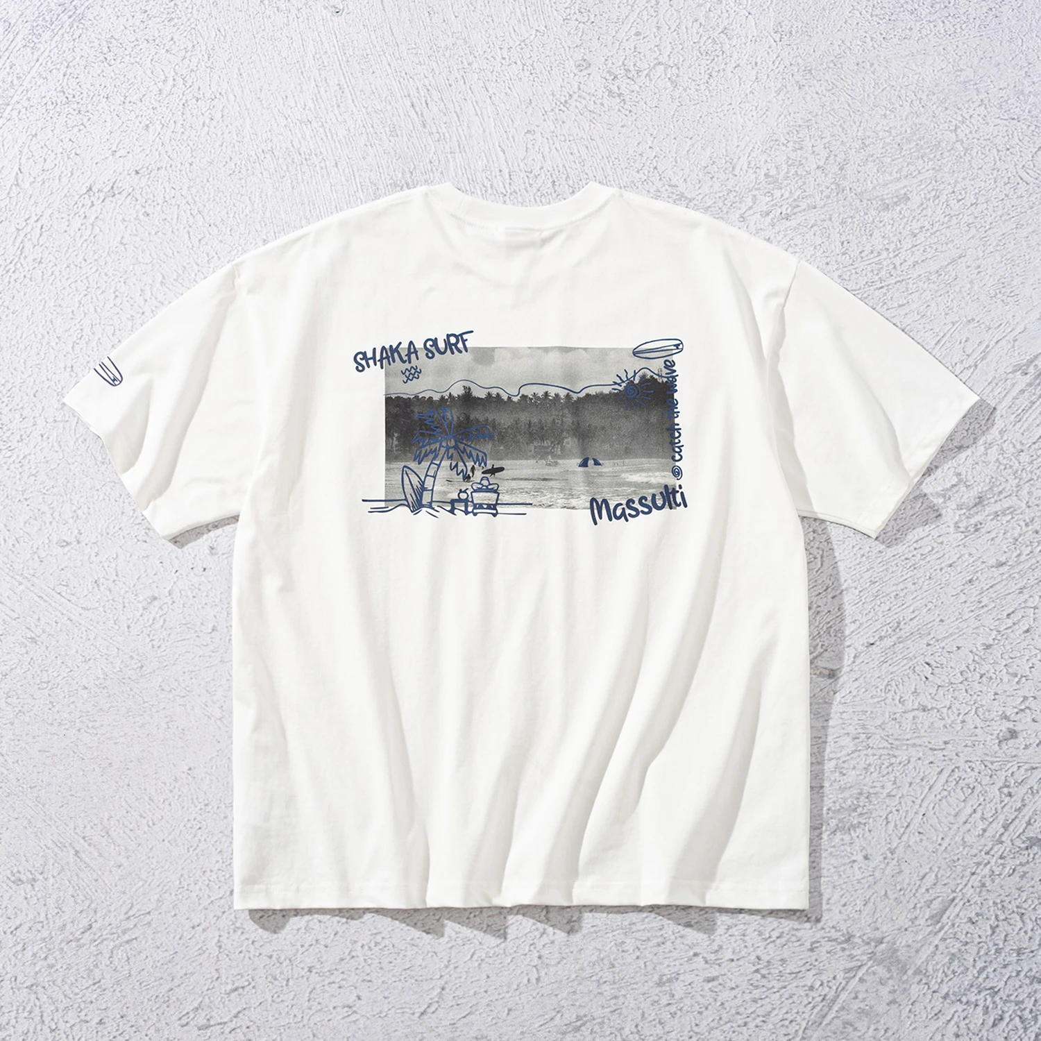 

Summer New Letter Printed Short-Sleeved T-Shirt Retro Fashion Loose Version Top Men's Cool Couple Style Motorcycle T-Shirt