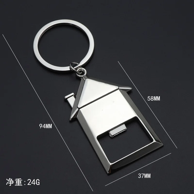 New Family House Keychain Pendant  Home Bottle Opener Key Chain Keyring Couples Housewarming Gift