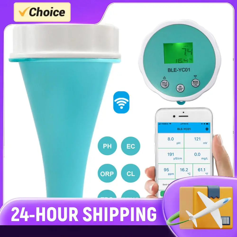 

Многофункциональный (6 в 1) умный плавающий анализатор воды для бассейна с онлайн-мониторингом через приложение, измеритель качества воды, детектор качества воды с Bluetooth