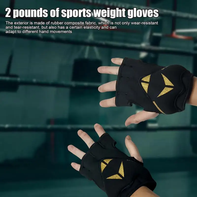 Weighted Hand Gloves Adjustable Workout Gloves Weighted Training Gloves Hollowed Fitness Gloves Weighted Exercise Gloves For