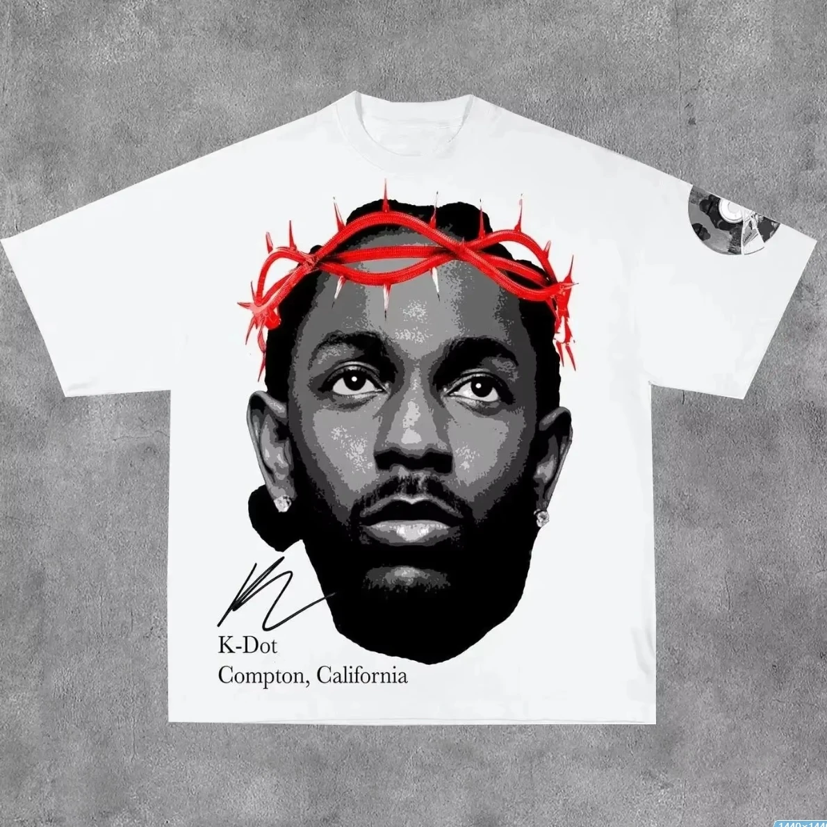 

American Hip-hop Character Pattern Printed T-shirt Casual Fashion Oversized T-shirt Harajuku Gothic Retro Tshirts Unisex Y2k Top