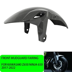 Motorcycle Front Mudguard Fairing Suitable For Kawasaki Ninja 650 Z650 Splash Guard 2017-2022 High-Quality ABS Carbon Paint