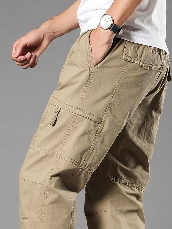 

Men's Outdoor Wear-Resistant Casual Pants Faionable Urban Sle Loose Fit Long Trousers with kets Straight Leg Workwear
