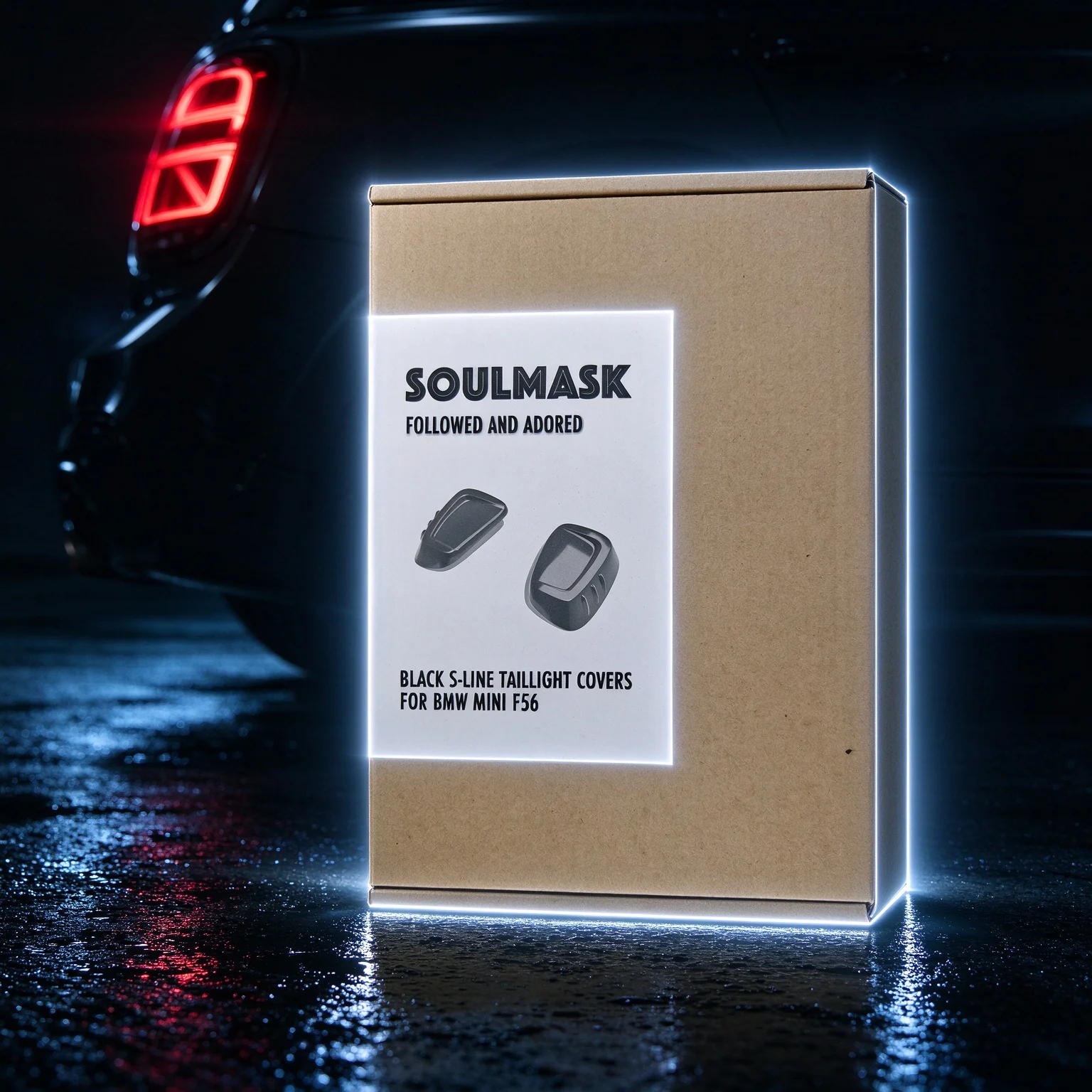 Smoked Transparent Tail Light Cover Black Warrior For Mini Cooper F55 F56 F57 F66 F67 Rear Lamp Exterior Accessories