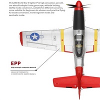 Hot P51 4CH Rc Airplane Wltoys Xk A280 With Lights 6G 3D Brushless Remote Control Wing Glider Model Airplane For Adults Boy Gift