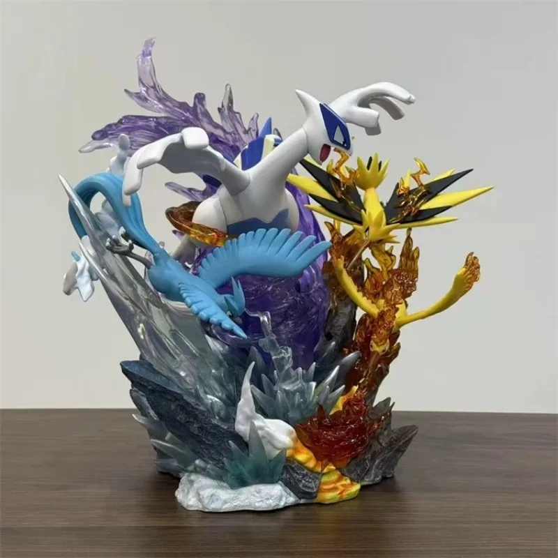 31 cm/12.2in Anime Pokemon Figure Lugia et oiseau légendaire Pokemon figurines d'action Pvc Statue Collection modèle jouets cadeaux