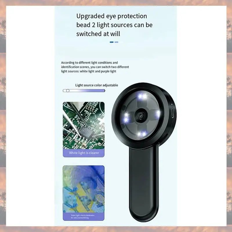 2025 Trend Handheld Portable USB Digital Electron Microscope 2-Inch IPS Display Jewelry And Coin Appraisal Instrument, Easy To U