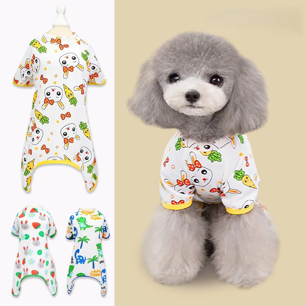 

All-Season Cozy Pet Pajamas Onesie, Soft Dog & Cat Sleepwear for Home, Comfy 4 Seasons Romper