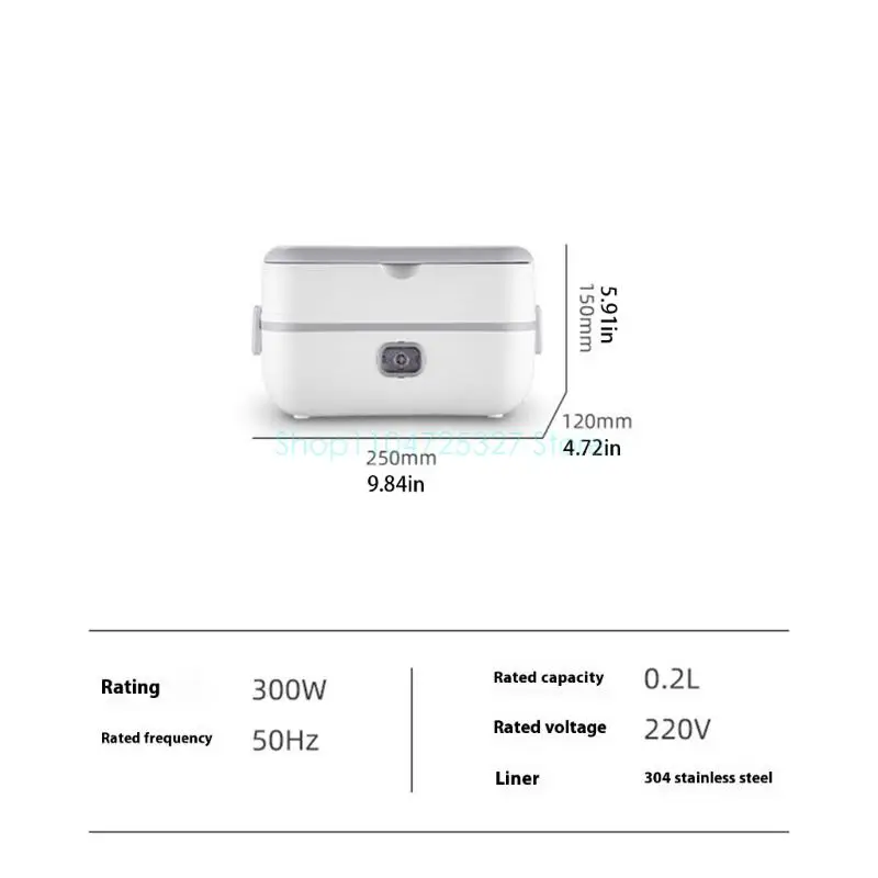 Steam Cooking Electric Lunch Box Lunch Container 2L Insulated Heater Portable for Travel Dormitory Kitchen