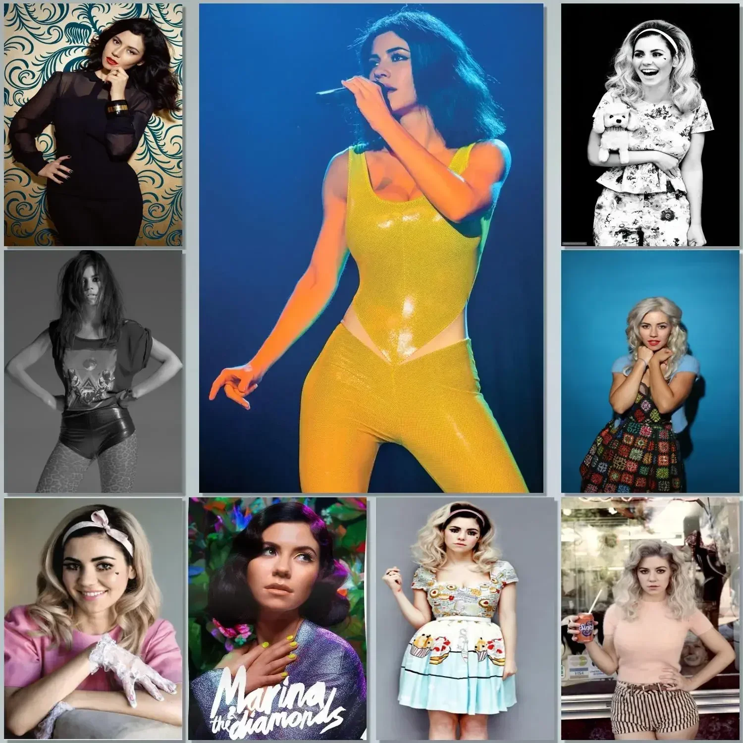 Singer Marina and The Diamonds Poster Canvas Painting Wall Art for Picture Coffee House Bar Living Room Bedroom Home Wall Decor