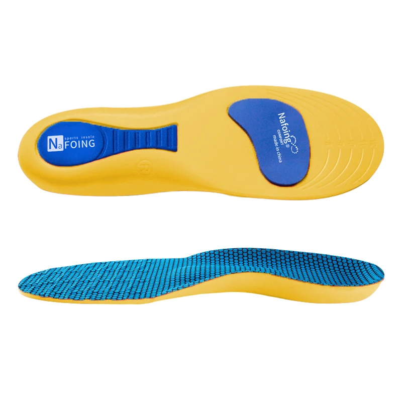 

1pair 4D Orthopedic Sport Insoles Soft Breathable High-elasticity Shock Absorption Running Shoe Pad For Men Women Latex Massage