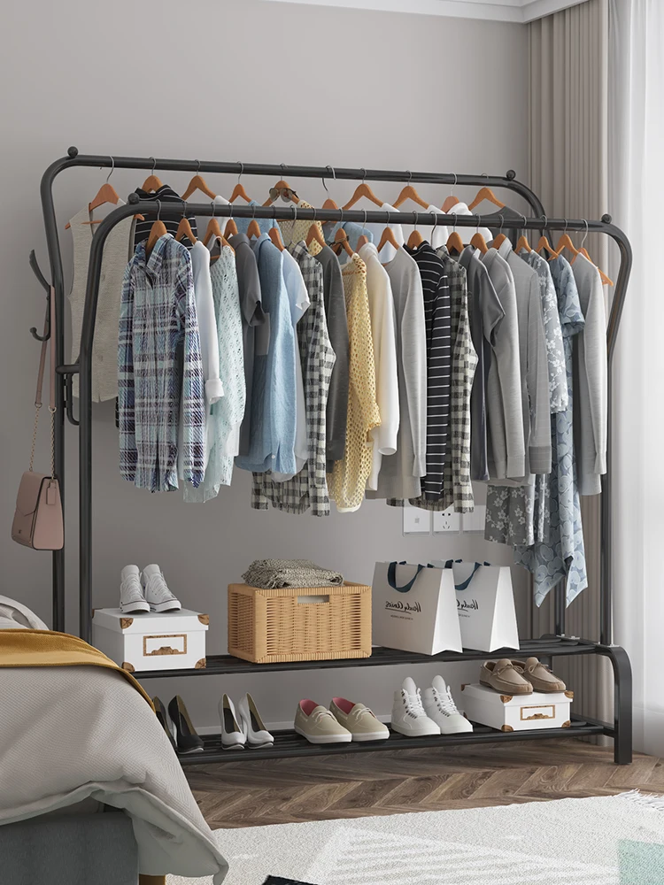 Clothes Hanger Floor Indoor Home Balcony Outdoor Bedroom Clothes Pole Balcony Clothes Hanger Artifact Simple Clothes Hanger