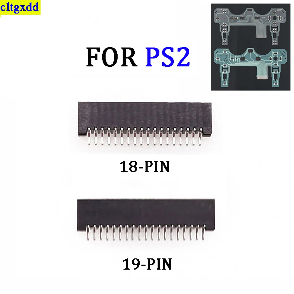 cltgxdd 18-pin 19-pin FOR PS2 game controller button film socket conductive film slot connector repair game board accessories