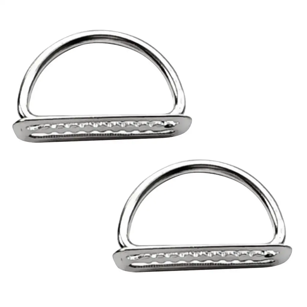 2 Pack Stainless Steel Scuba Dive Weight Belt Keeper D Rings for 5cm Webbing