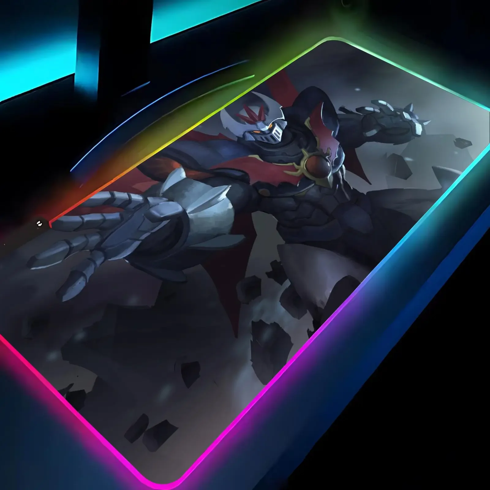 M-Mazinger Z Mouse Pad Anime Gaming Mouse Pad LED Table Pads Backlit Rubber Desktop XXL RGB Desk Mats
