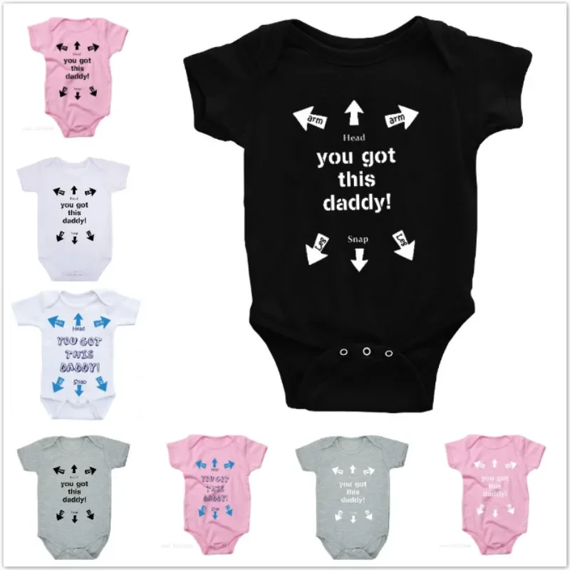 You Got This Daddy Baby Romper Newborn Infant Boy Girl Short Sleeve Funny Cool Cotton Rompers Toddler Jumpsuits Outfit Playsuits