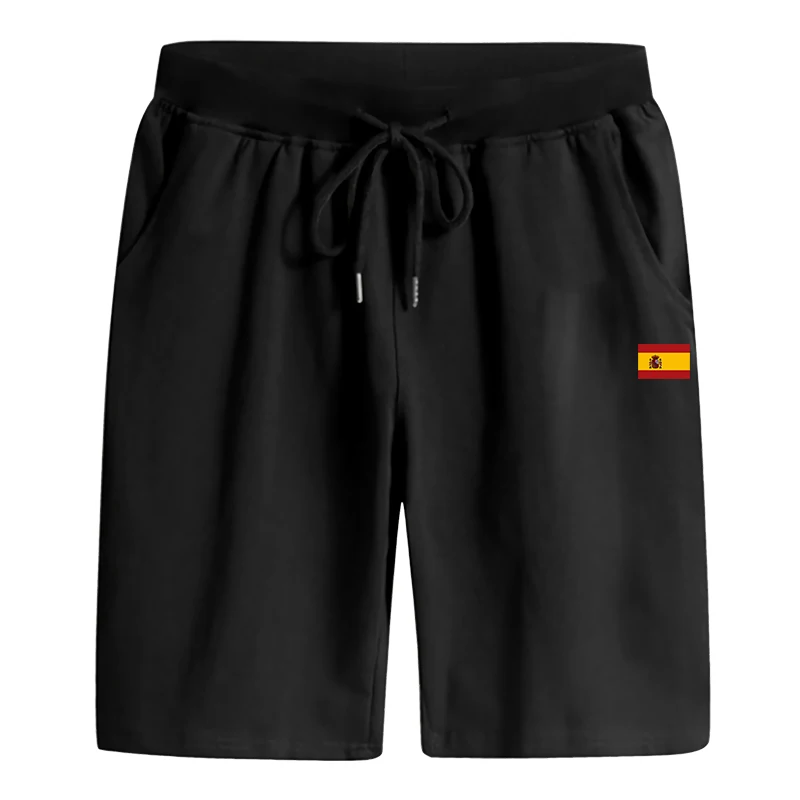 Spanien-Flaggen-Print, lässige Shorts, Sommer, Herren, für den täglichen Gebrauch, zum Spazierengehen, für Sport, zum Laufen, für das Fitnessstudio, für Outdoor-Aktivitäten, zum Radfahren, knielange Shorts. – Detail 2