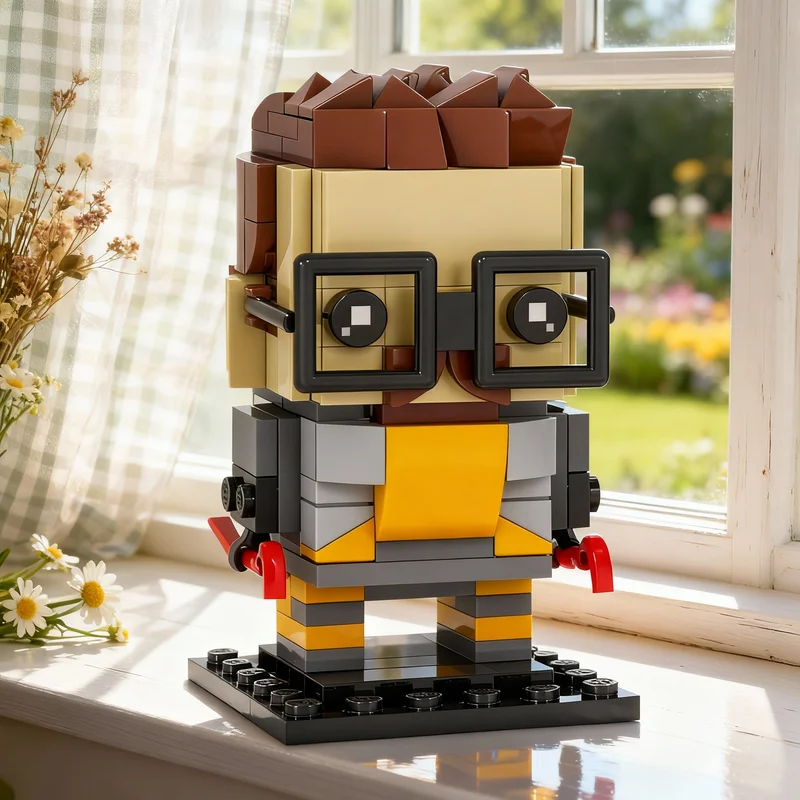 

Набор из 160 деталей MOC: Модель Brickheadz Гордона Фримена из Half-Life, конструктор, подарок, креативный коллекционный декор, премиум-класс для взрослых