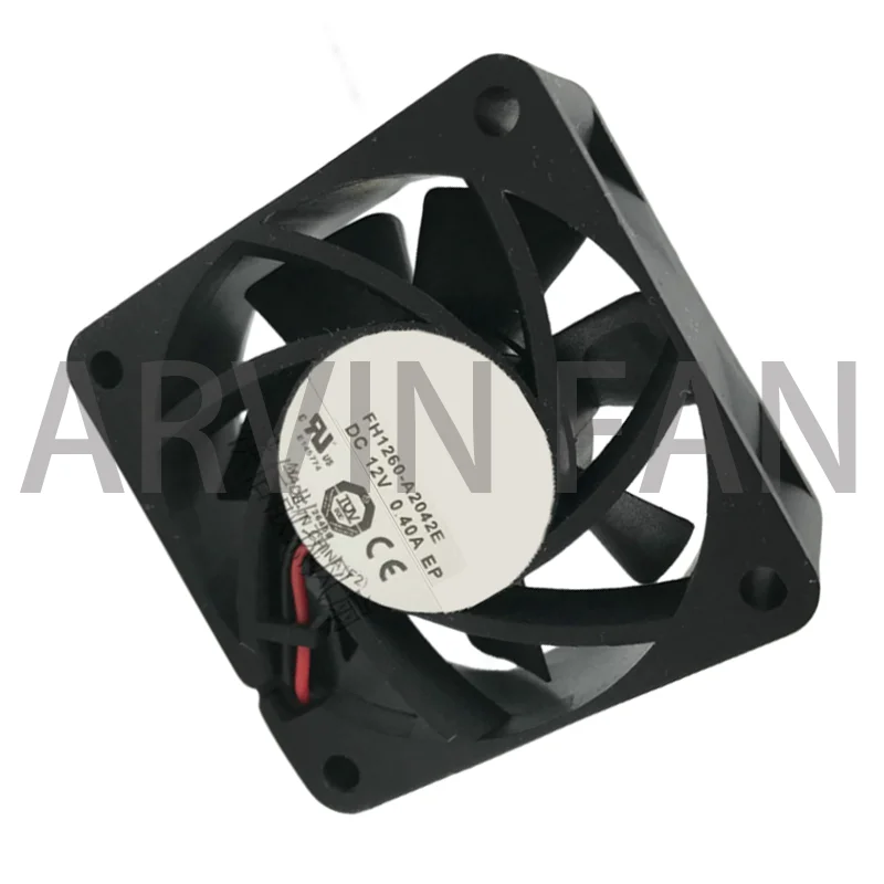 Ventilador de refrigeración de servidor de 2 cables, FH1260-A2042E DC 12V, 0.40A, 60x60x25mm