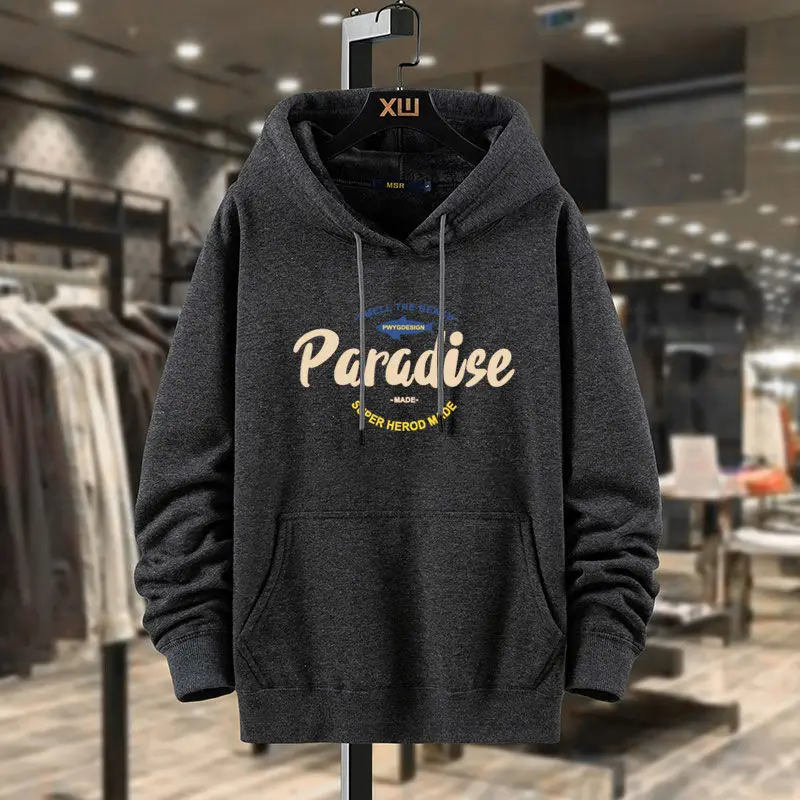 

Sweatshirts For Man Hooded Men's Clothing White Casual Loose Hoodies Chic Point Hot Low Price Designer Novelty And Welcome Deal