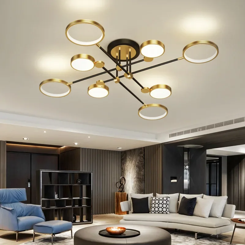 Modern Luxury LED Ceiling Lamp Bedroom Restaurant Living Room Kitchen Remote Control Chandelier Home Decoration Lighting Fixture