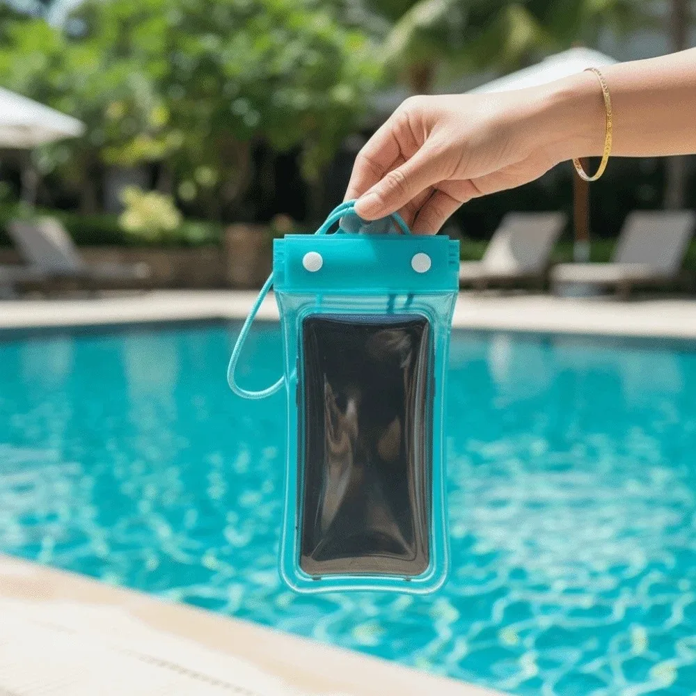 Adjustable Strap Waterproof Phone Pouch Sealed Lightweight Crossbody Dry Bag Solid Color Large Capacity PVC Storage Pack view 3