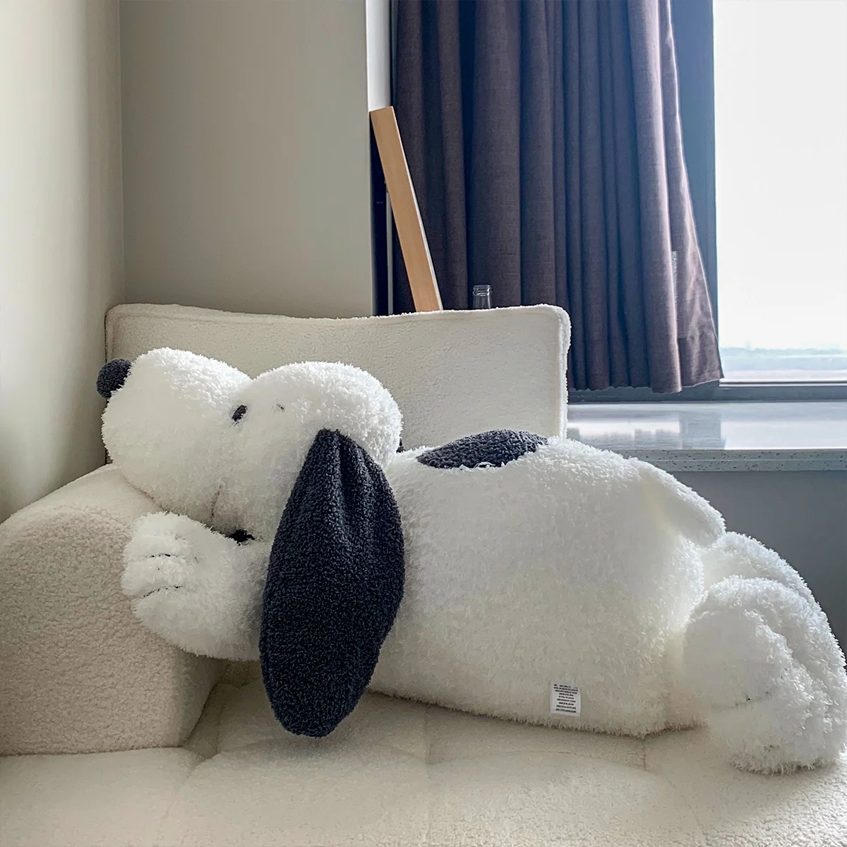 Juguete de peluche de Snoopy de gran tamaño, muñeco de peluche de Snoopy, Animal, perro blanco, almohada de juguete, sofá cama, decoración de habitación, regalos para niña