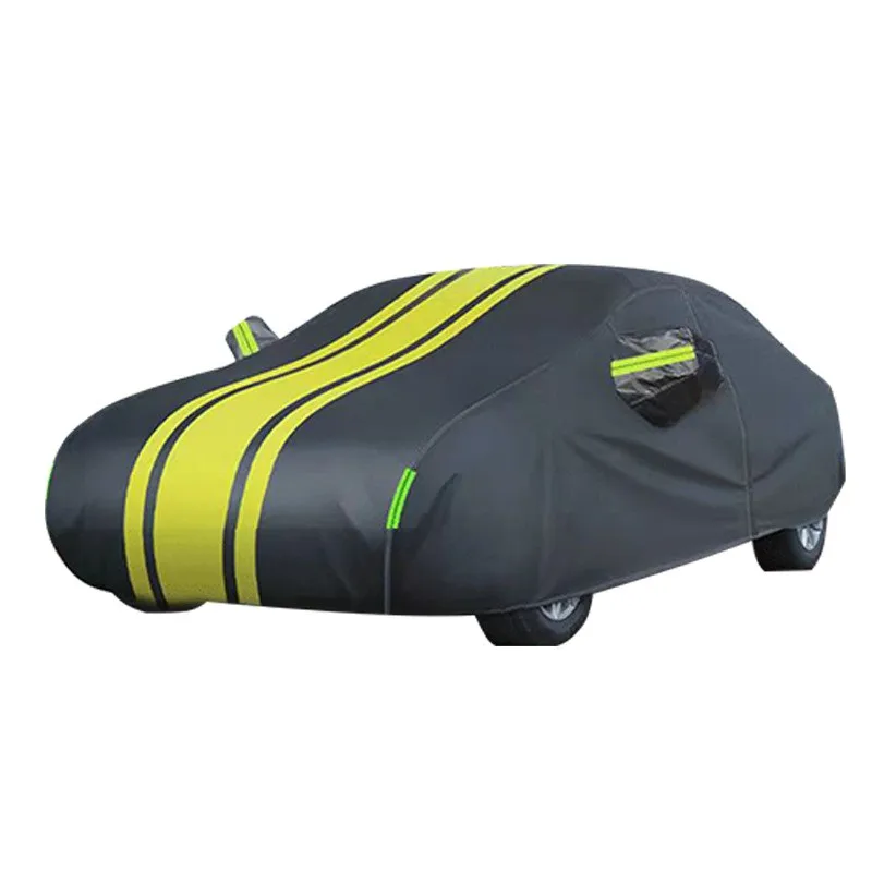 

Double Layer Ox Cloth Car Cover Winter Snowproof Rainproof Auile Dust Cover Protection Clothes for Cars