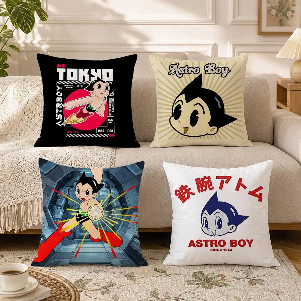 Anime-Astro BoyS Cushion Cover Soft Square Throw Pillow Covers Set for Sofa Bedroom Car Home Decoration
