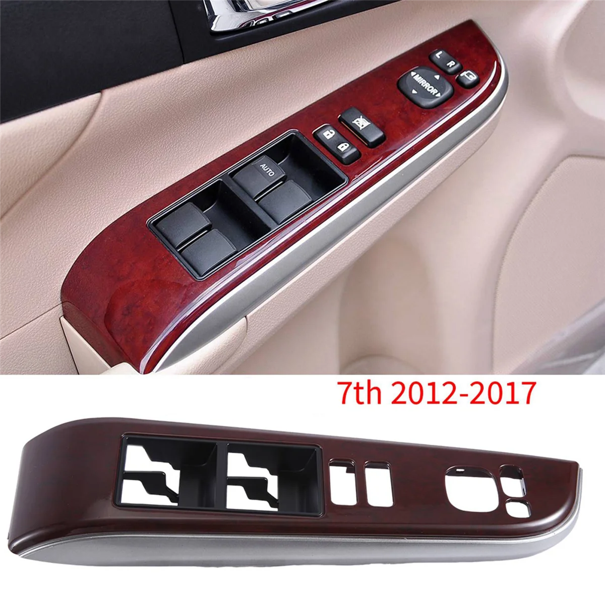 Panel Panel Trim sakelar pengangkat jendela depan mobil untuk 2012 ke-7-2017--