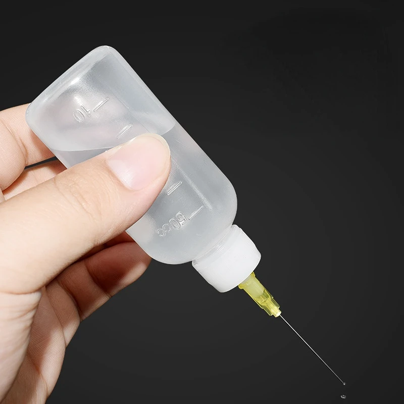 Botol Alkohol Cair 50Ml dengan Skala untuk Dispenser Pasta Fluks Solder Rosin untuk Alat Perbaikan Pengelasan Pembersihan PCB Ponsel