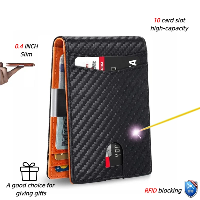 YATBEST Men's Wallet With Large Capacity Fashionable Color Blocking Portable Ultra-Thin USD Holder
