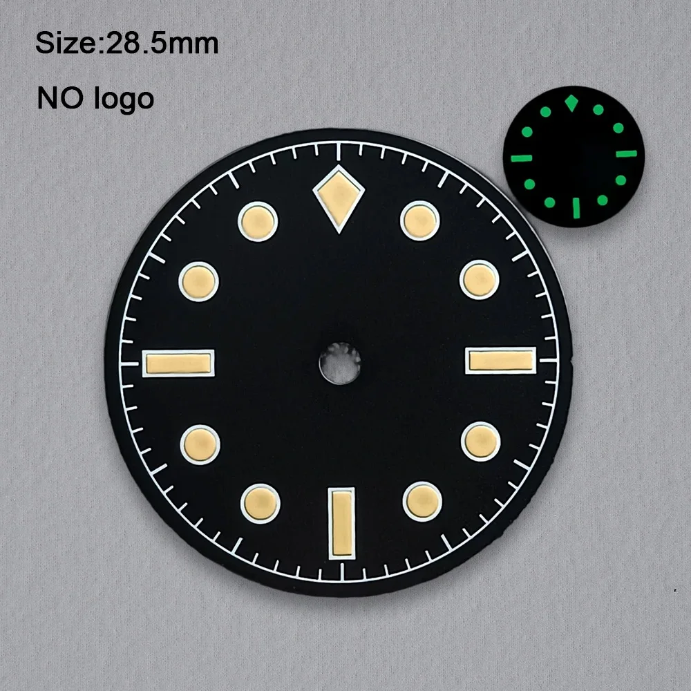 No Logo 28.5mm Retro Blank Dial For NH35 Movement Custom Logo Watch Dials Hands Accessories Repair Tools